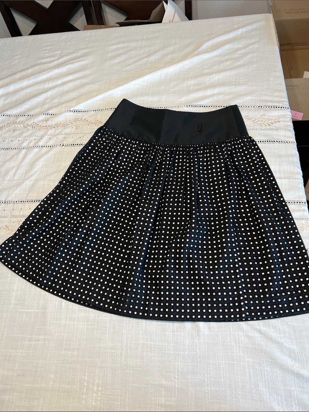 Avia Black and White Polka Dot Circle Skirt
